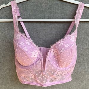 Victoria’s Secret Dream Angels Lavender Lace Bra with Boning, 32DD